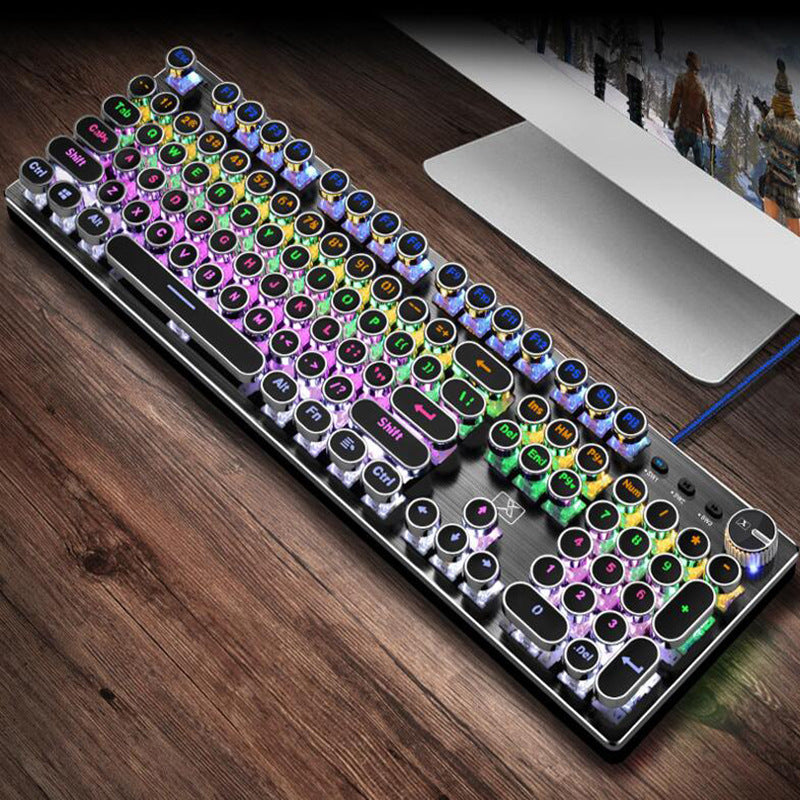 104-Key Backlit Mechanical Gaming Keyboard with Anti-Ghosting