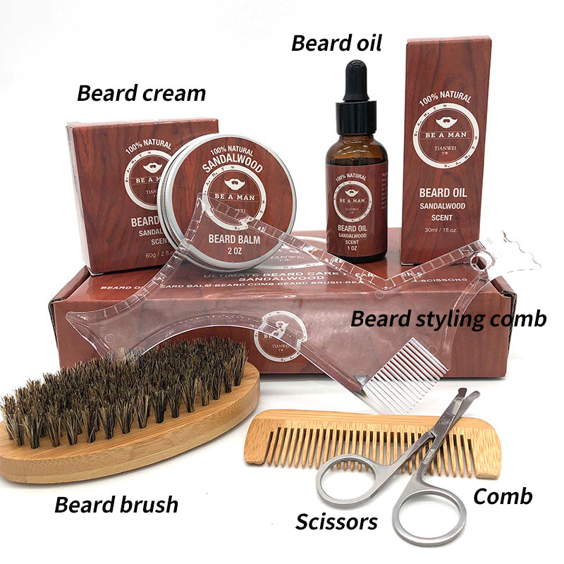 Beard Care Set with Oil and Cream