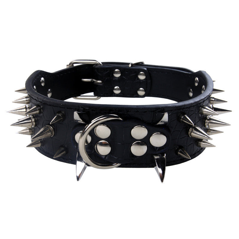 IronPaw Spike Leather Collar