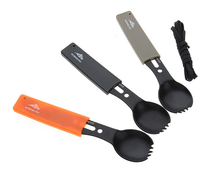 CampEssentials 3-in-1 Cutlery & Whistle Set