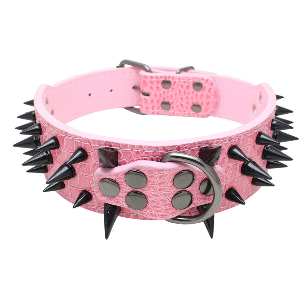 IronPaw Spike Leather Collar