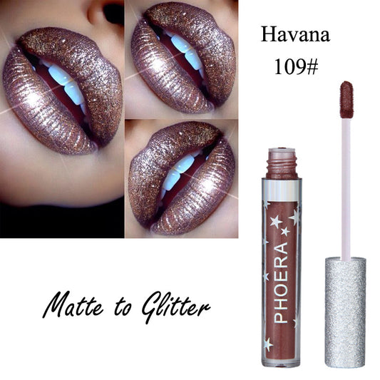 Long-Lasting Glitter Liquid Lipstick