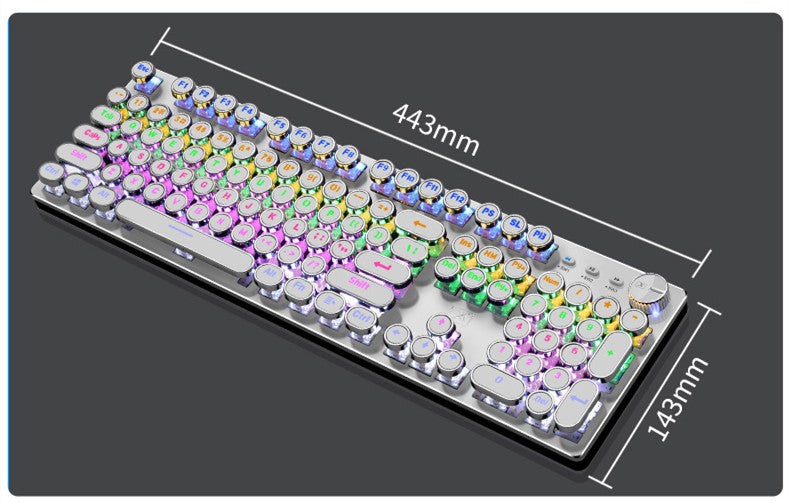 104-Key Backlit Mechanical Gaming Keyboard with Anti-Ghosting