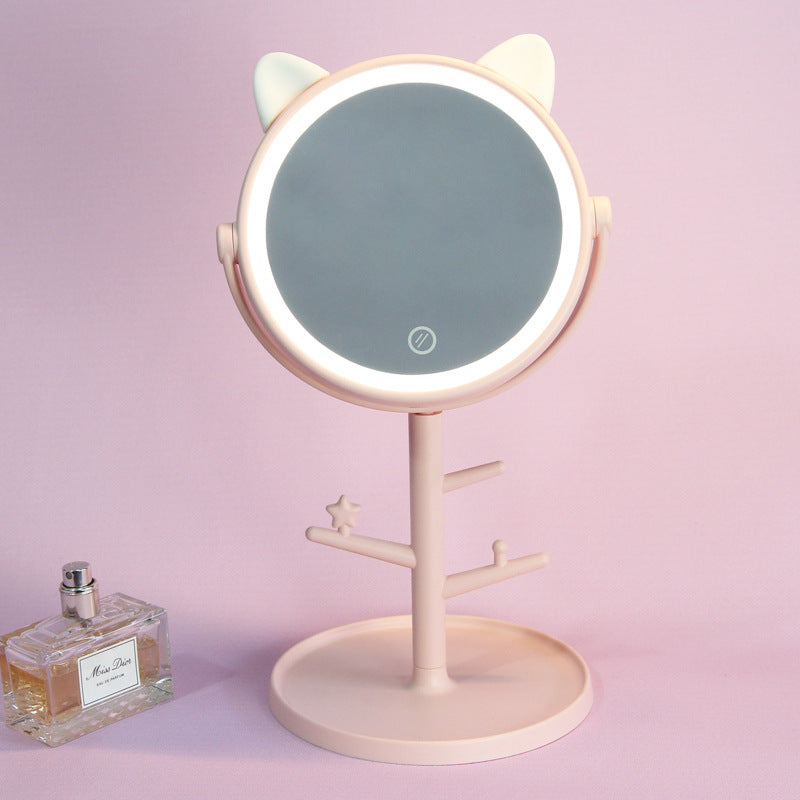 USB Rechargeable Smart Makeup Mirror with LED Light