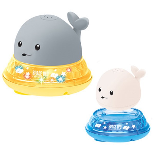 LED Light & Music Cartoon Whale Bath Toy for Babies