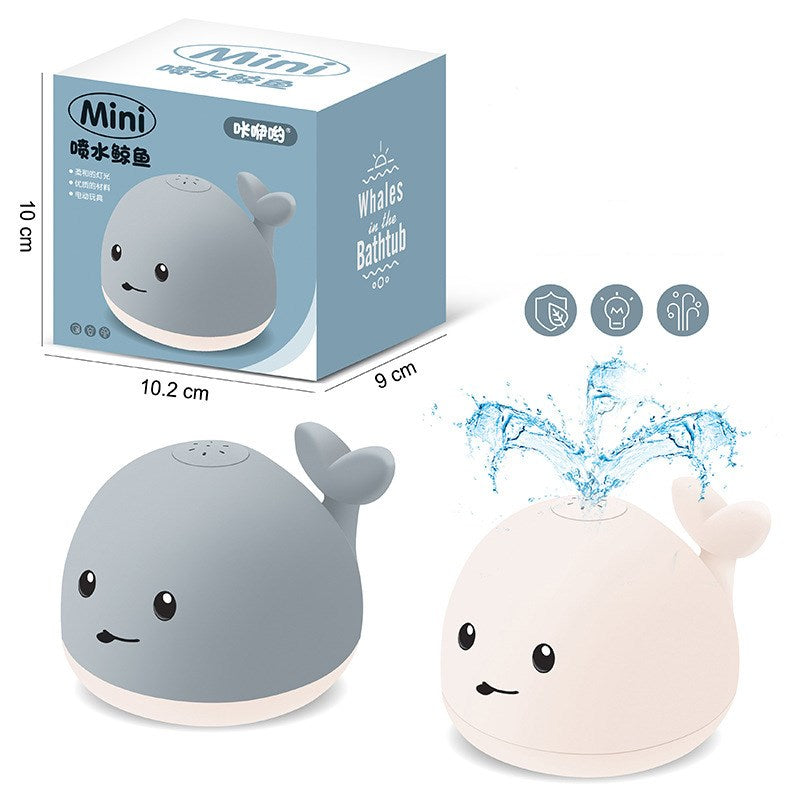 LED Light & Music Cartoon Whale Bath Toy for Babies