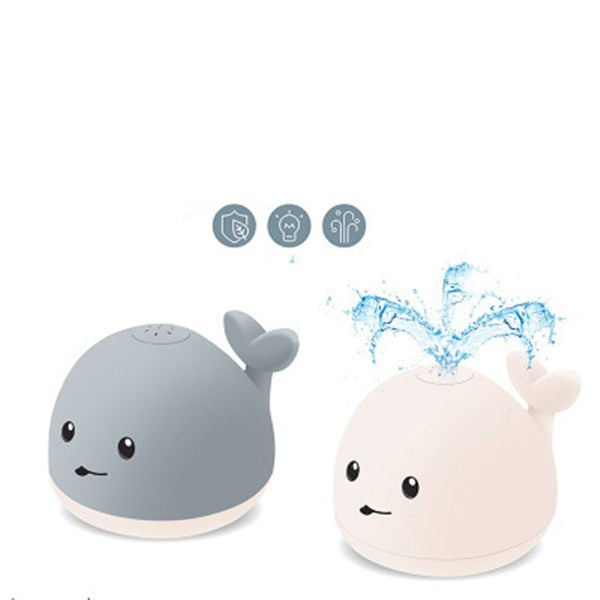 LED Light & Music Cartoon Whale Bath Toy for Babies