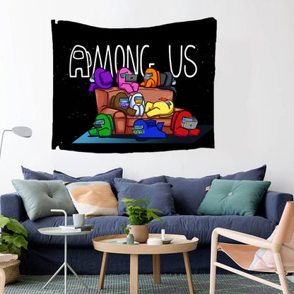 Among Us Themed Tapestry - Wall Covering & Sitting Blanket