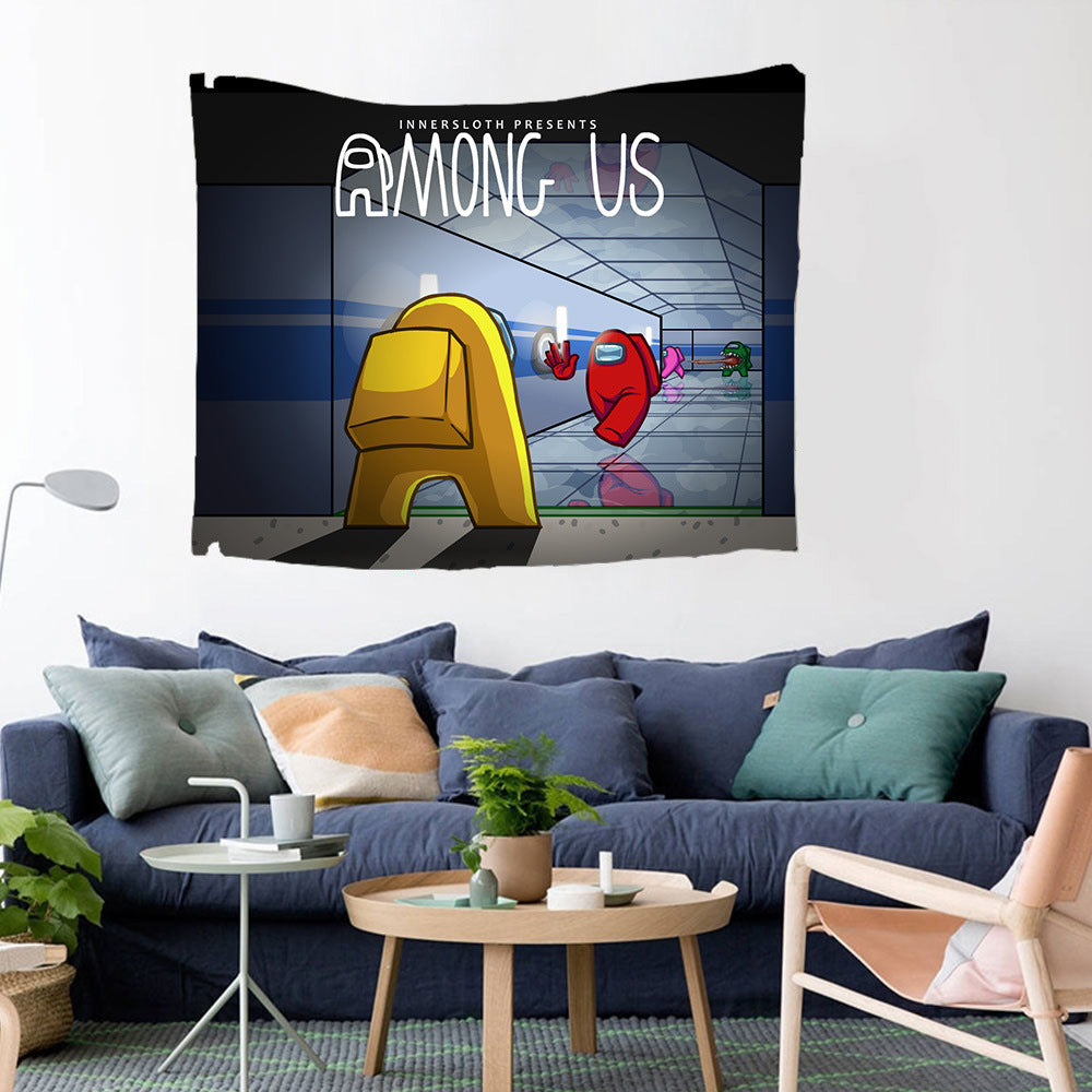 Among Us Themed Tapestry - Wall Covering & Sitting Blanket