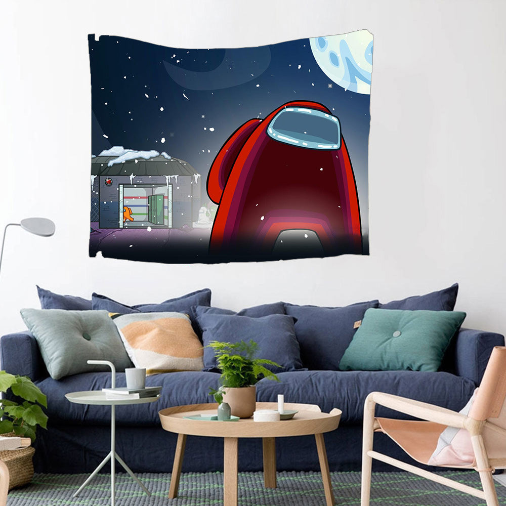 Among Us Themed Tapestry - Wall Covering & Sitting Blanket