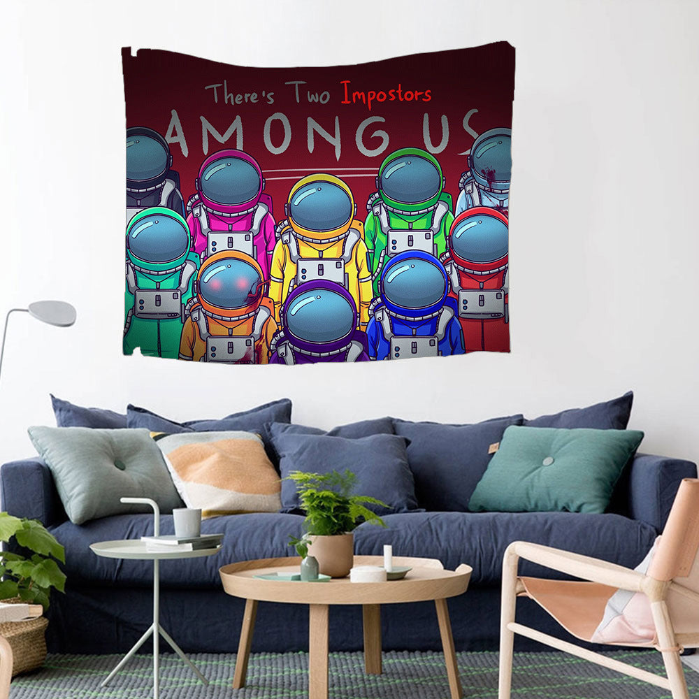 Among Us Themed Tapestry - Wall Covering & Sitting Blanket