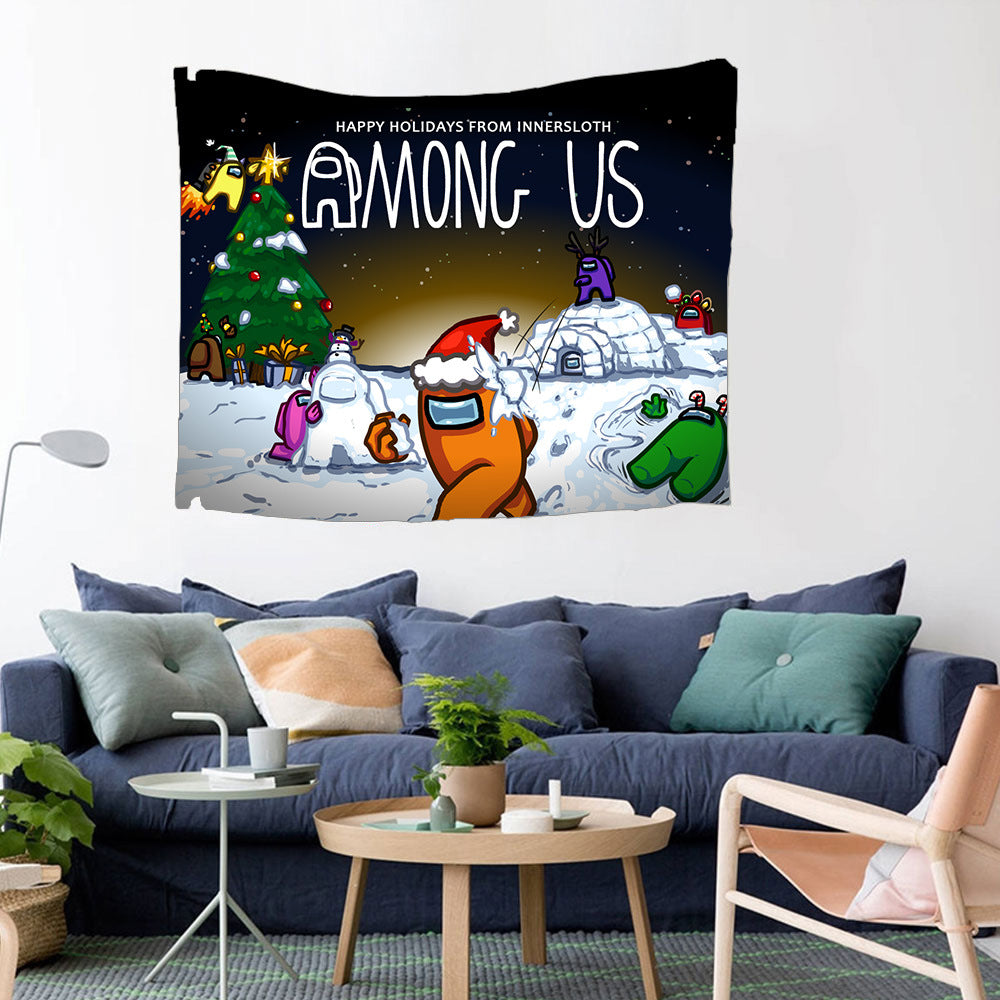 Among Us Themed Tapestry - Wall Covering & Sitting Blanket