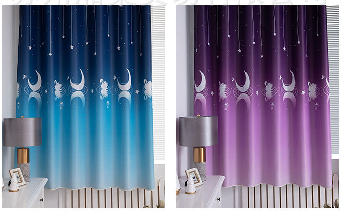 Modern Country-Style Printed Bedroom Curtain Fabric