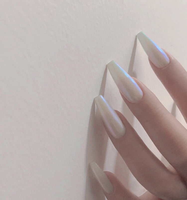 Water Droplet Long Ballet Nails with Flat and Pointed Tips