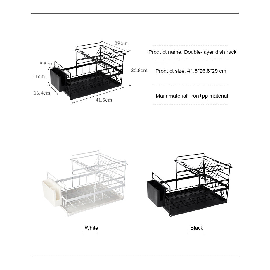 SinkSpace Double-Tier Dish Rack