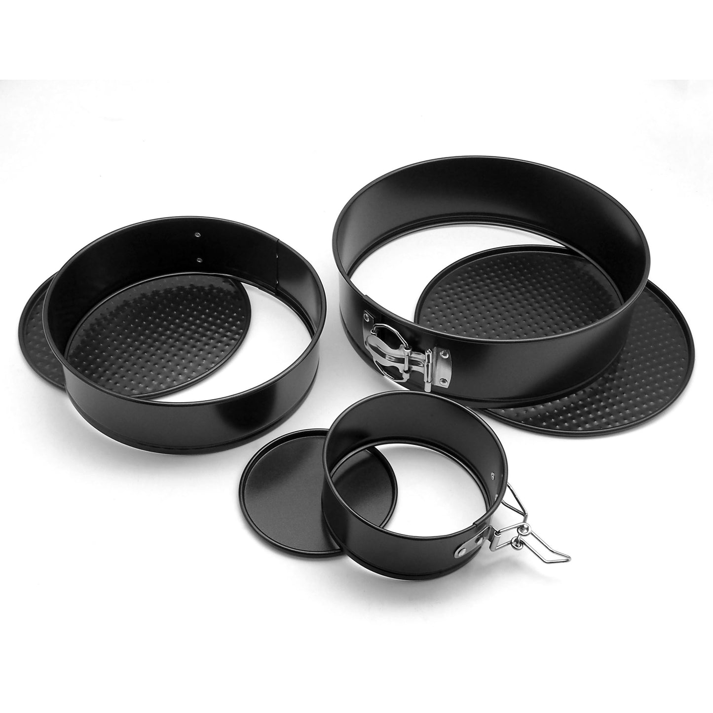 3-Piece Non-Stick Round Cake Pan Set with Spring Form