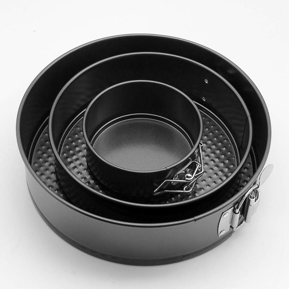 3-Piece Non-Stick Round Cake Pan Set with Spring Form