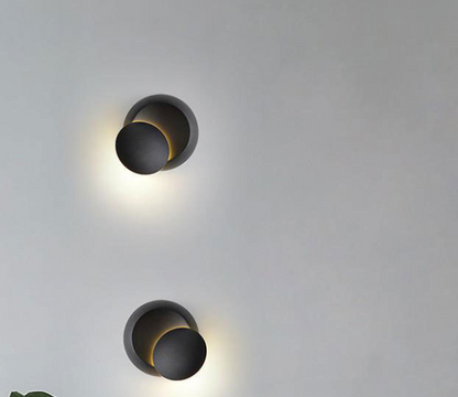 Rotating Lunar Eclipse LED Wall Lamp for Living Room and Bedroom