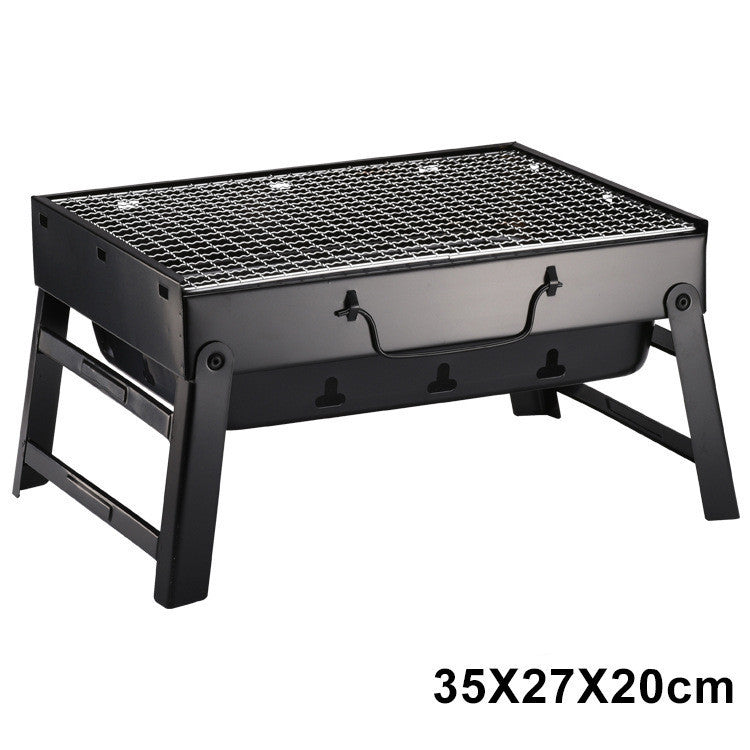 Folding Portable Charcoal BBQ Rack for Outdoor Grilling