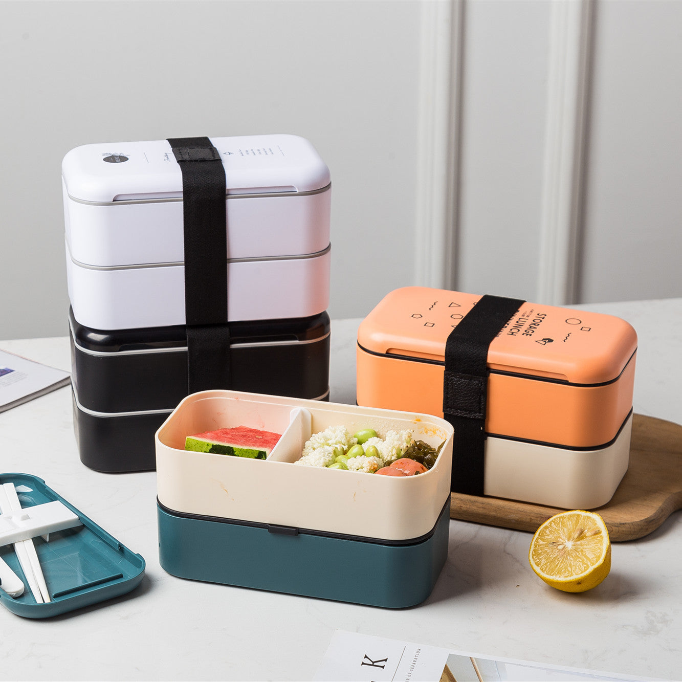 Double-Layer Microwaveable Lunch Box