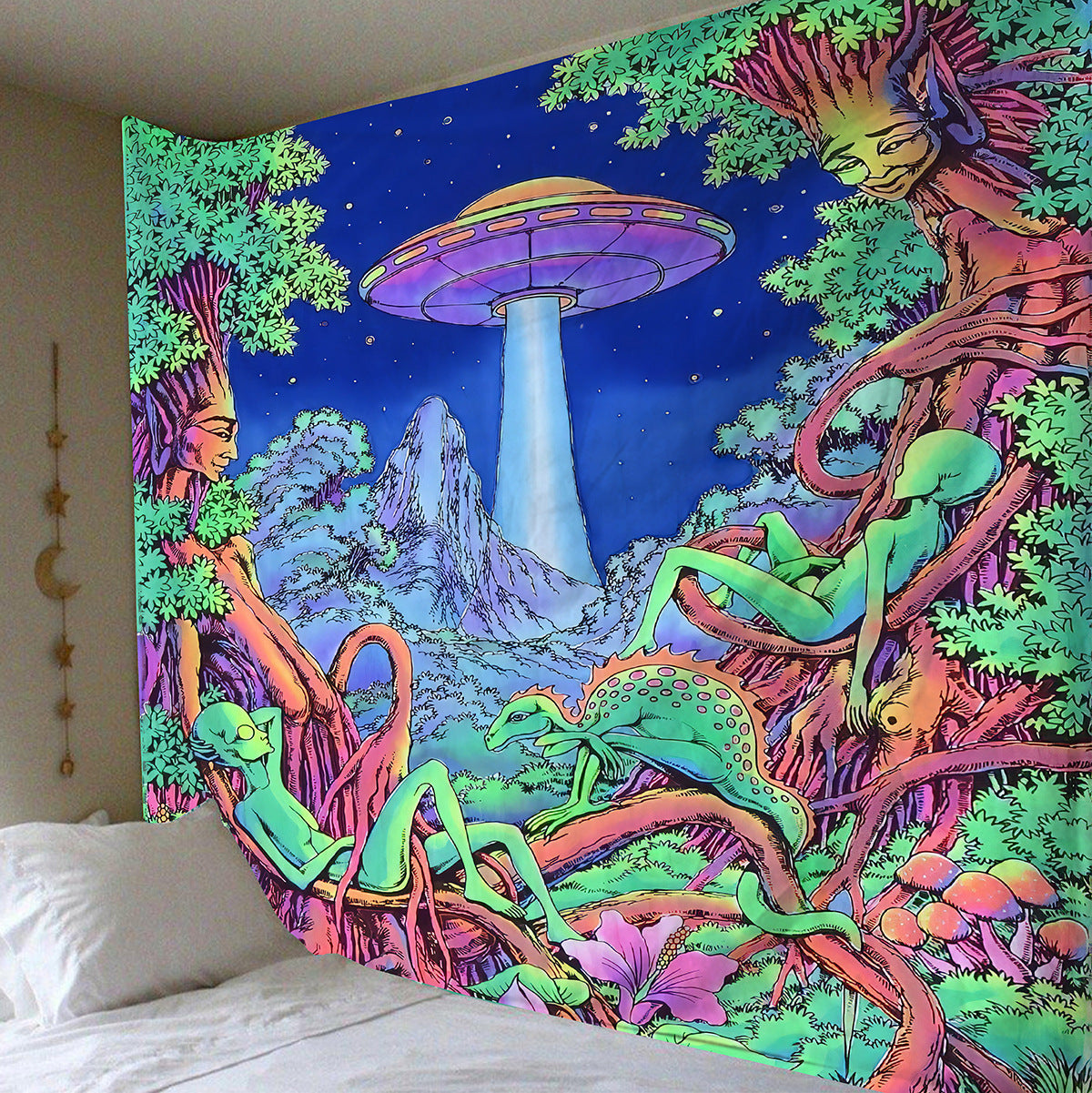 Galactic Encounter Alien Tapestry