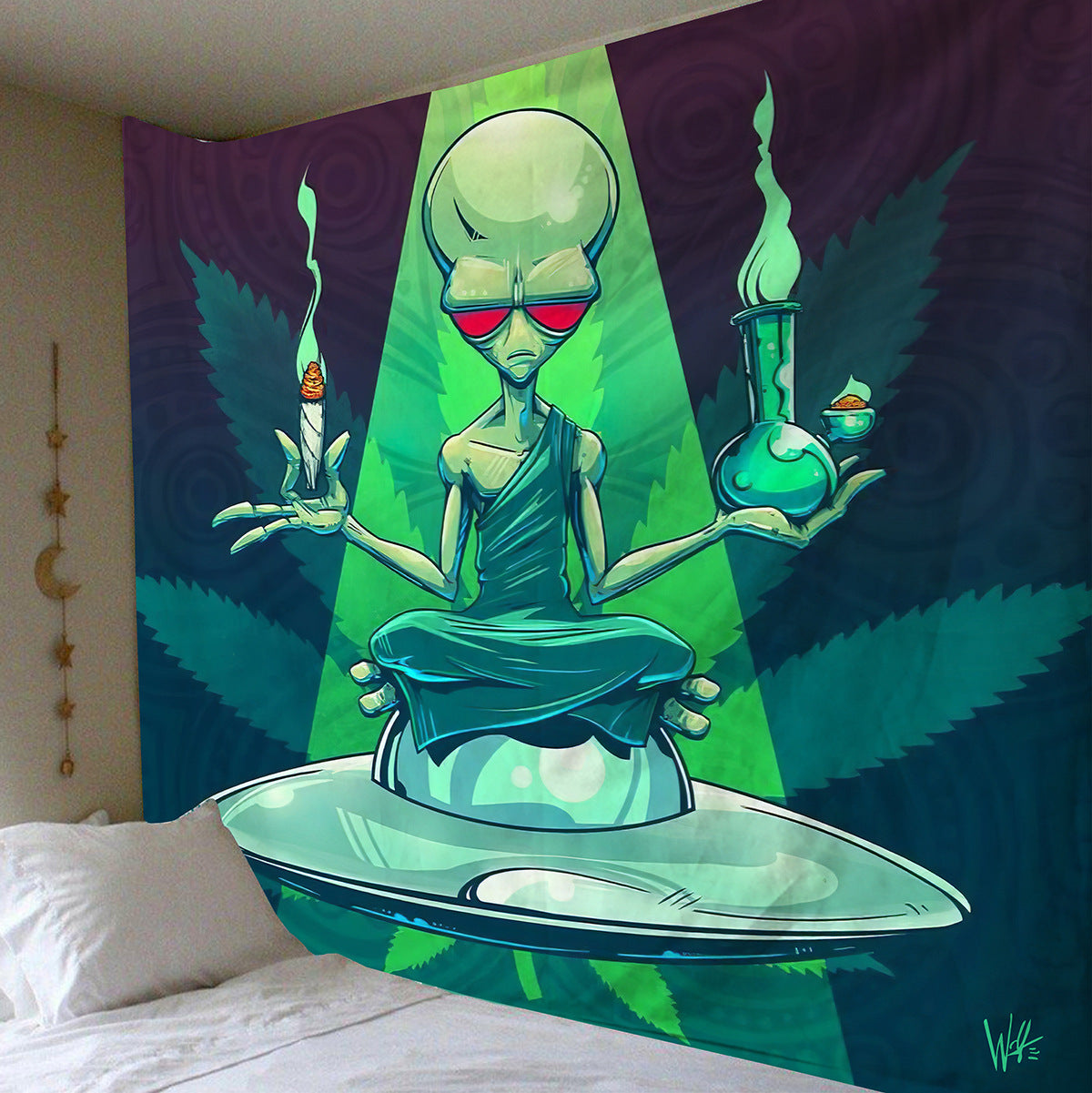 Galactic Encounter Alien Tapestry