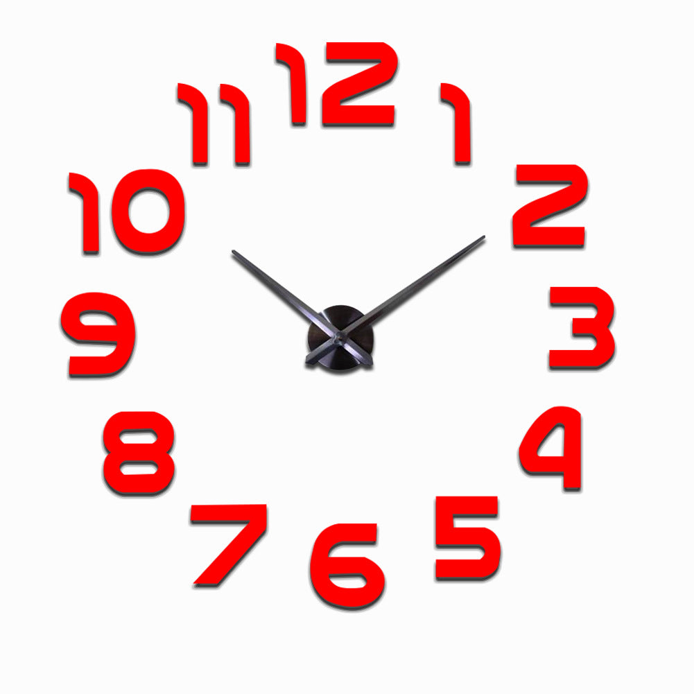 Reflective Time 3D Mirror Wall Clock