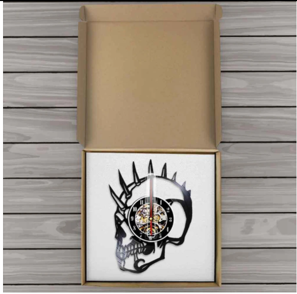 Skeleton Groove Record Wall Clock