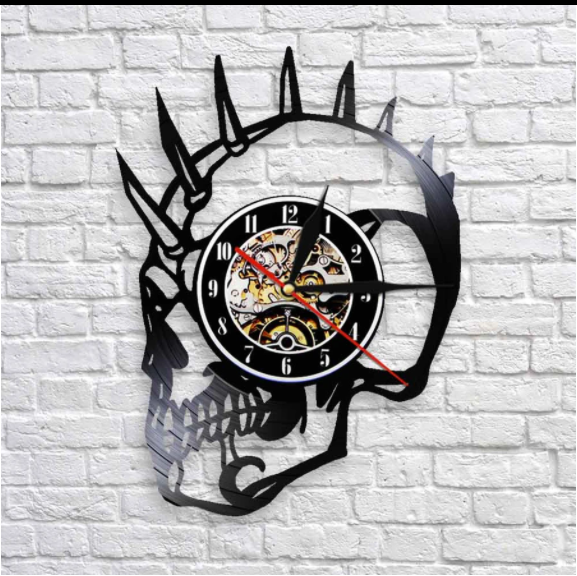 Skeleton Groove Record Wall Clock