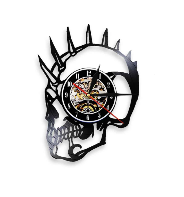 Skeleton Groove Record Wall Clock