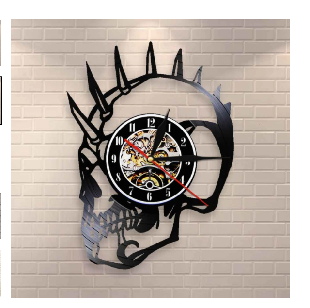 Skeleton Groove Record Wall Clock