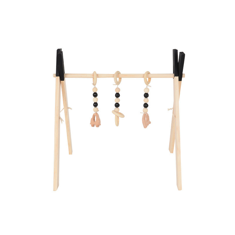 Wooden Infant Fitness Frame with Decorative Toys