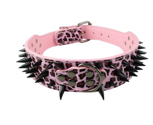 IronPaw Spike Leather Collar