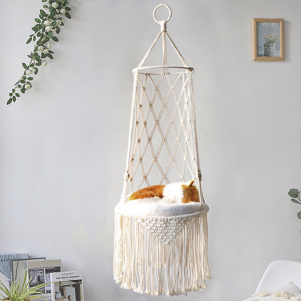 PurrHammock – Macrame Hanging Cat Bed