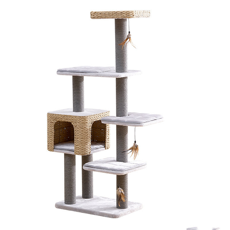 Integrated Vertical Sisal Cat Scratching Post