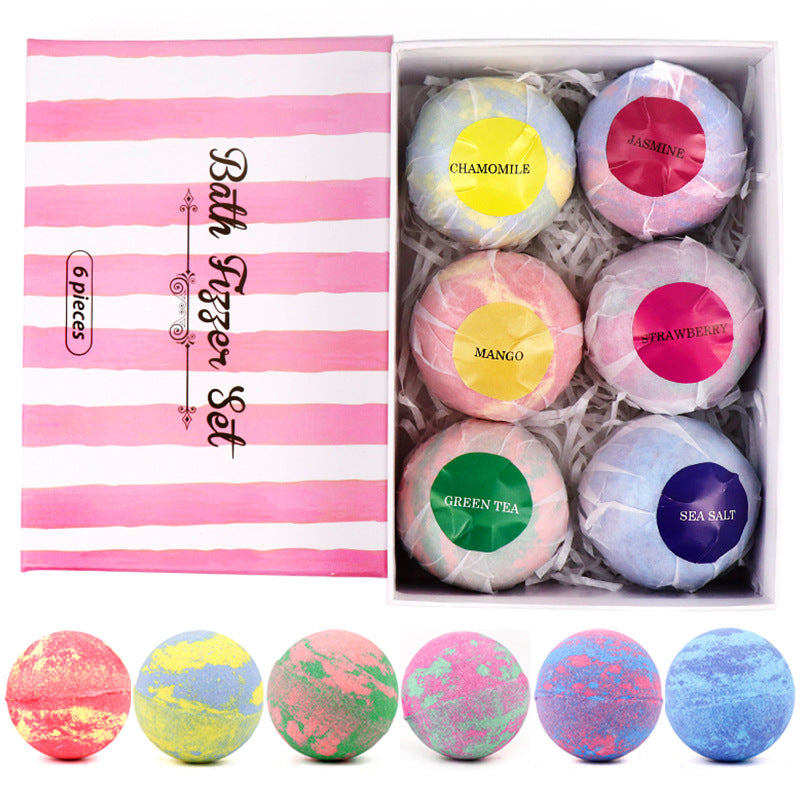 Organic Bath Bombs (6-Pack) - Mint, Lavender, Rose Scented