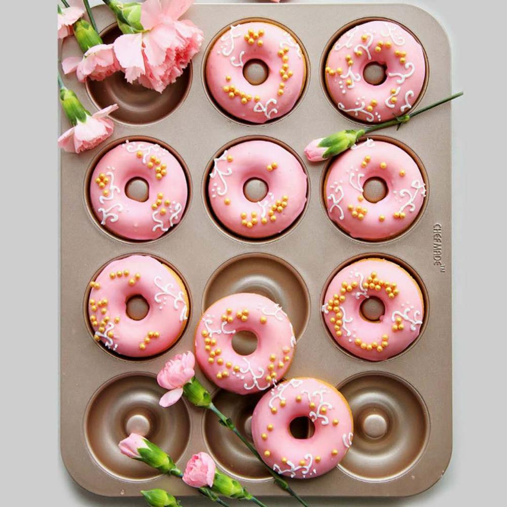 GoldGlaze 12-Cup Donut Baking Mold