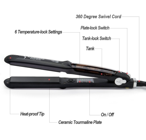 Steam Infused Tourmaline Ceramic Flat Iron