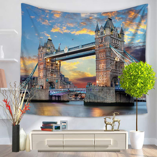 Modern Cityscape Art Tapestry - Urban Landscape Wall Decor