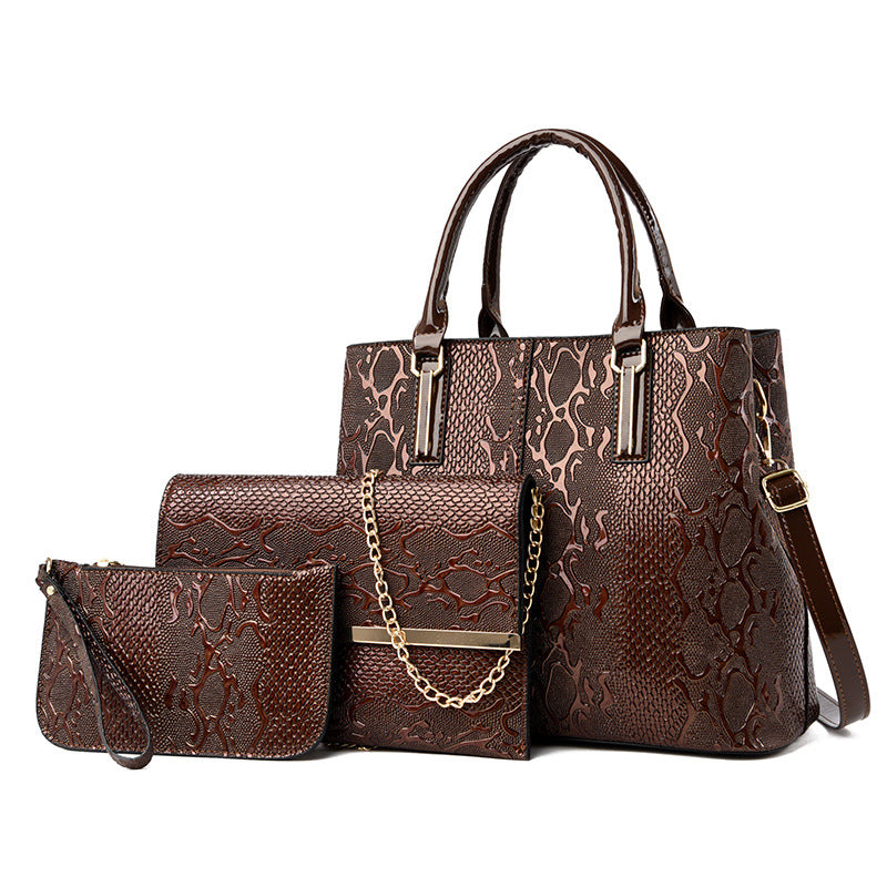 TriLuxe Messenger Handbag Set