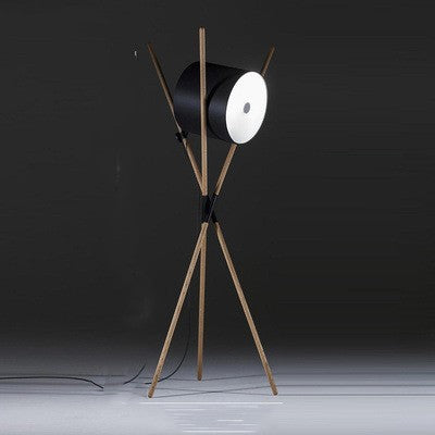 Simple Wood Art Three Fork Floor Lamp