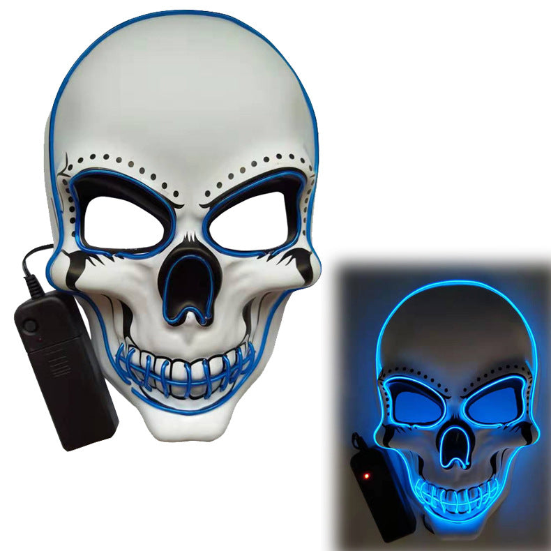 LED Glowing Skull Mask - Scary Halloween Ghost Face Prop