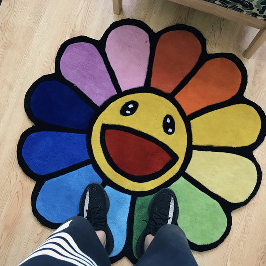 Handmade Thick Sunflower Carpet