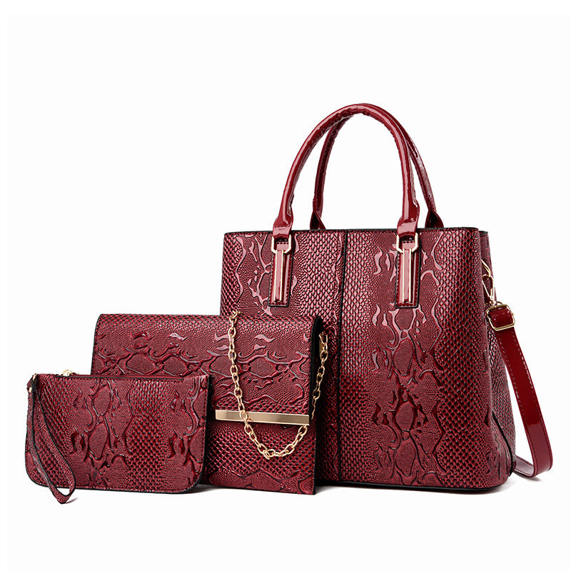 TriLuxe Messenger Handbag Set