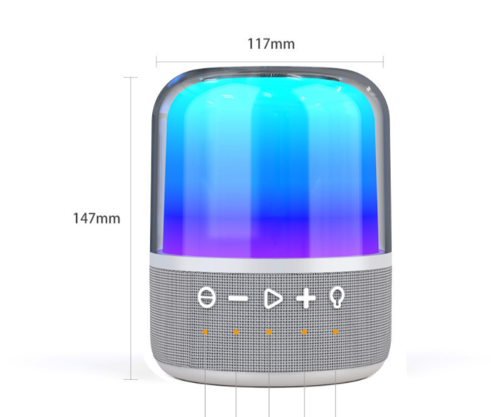 Colorful Glass LED Bluetooth Speaker with Subwoofer