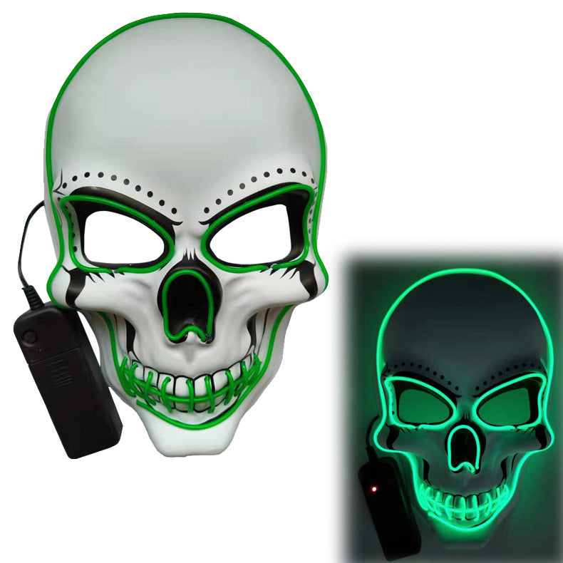 LED Glowing Skull Mask - Scary Halloween Ghost Face Prop