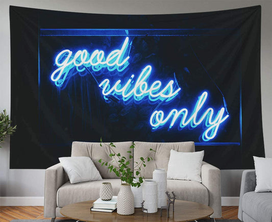 Good Vibes Only Tapestry - Decorative Hanging Cloth for Wall Art