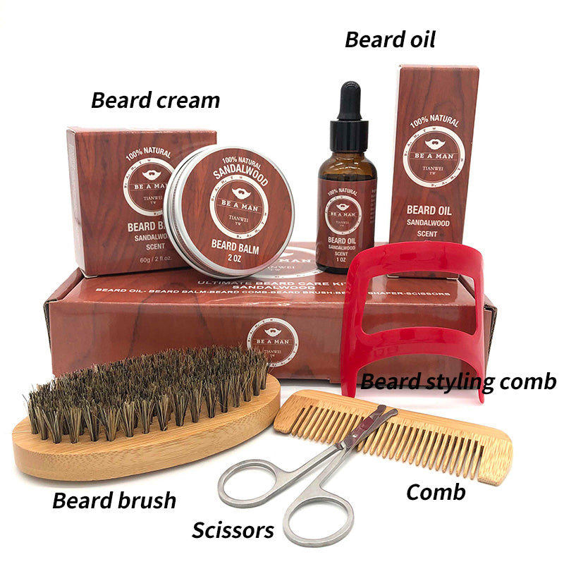 Beard Care Set with Oil and Cream