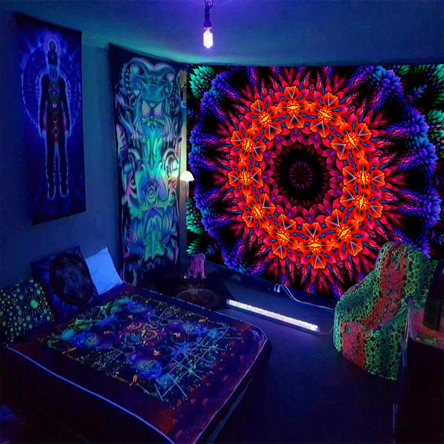 Fluorescent Tapestry Wall Decoration Home Background Cloth