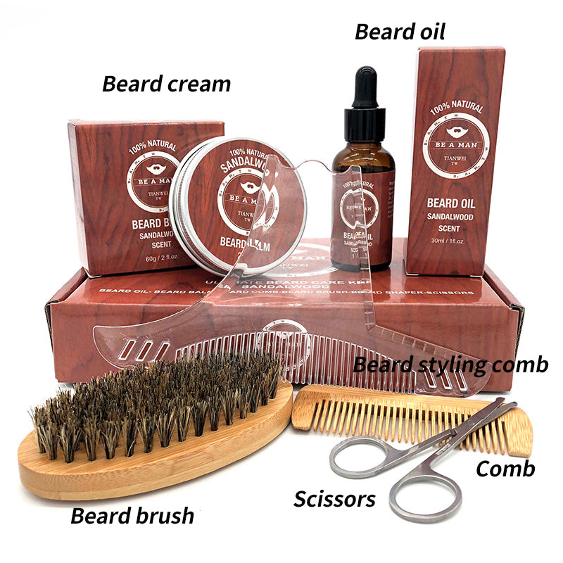 Beard Care Set with Oil and Cream